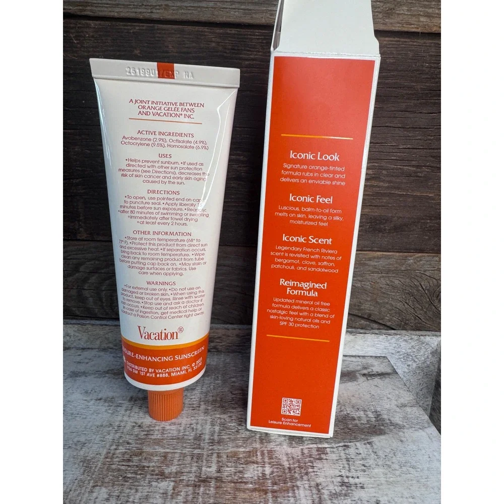 Vacation Orange Gelee SPF 30 Sunscreen Balm To Oil NIB Sealed 3.12oz MSRP $23